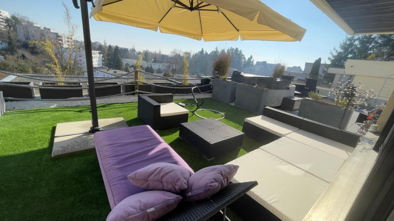 Penthouse - 3 Schlafzimmer- Sonnige Dachterrasse -Whirlpool & Alpenblick - Perfekt Fuer Romantik Oder Familienurlaub Mit Kind, Hund Willkommen - By Ferienwohnenamsee - Uberlingen Eksteriør bilde