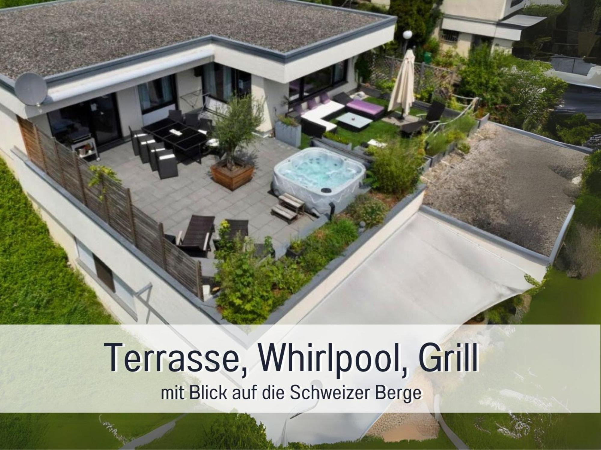 Penthouse - 3 Schlafzimmer- Sonnige Dachterrasse -Whirlpool & Alpenblick - Perfekt Fuer Romantik Oder Familienurlaub Mit Kind, Hund Willkommen - By Ferienwohnenamsee - Uberlingen Eksteriør bilde
